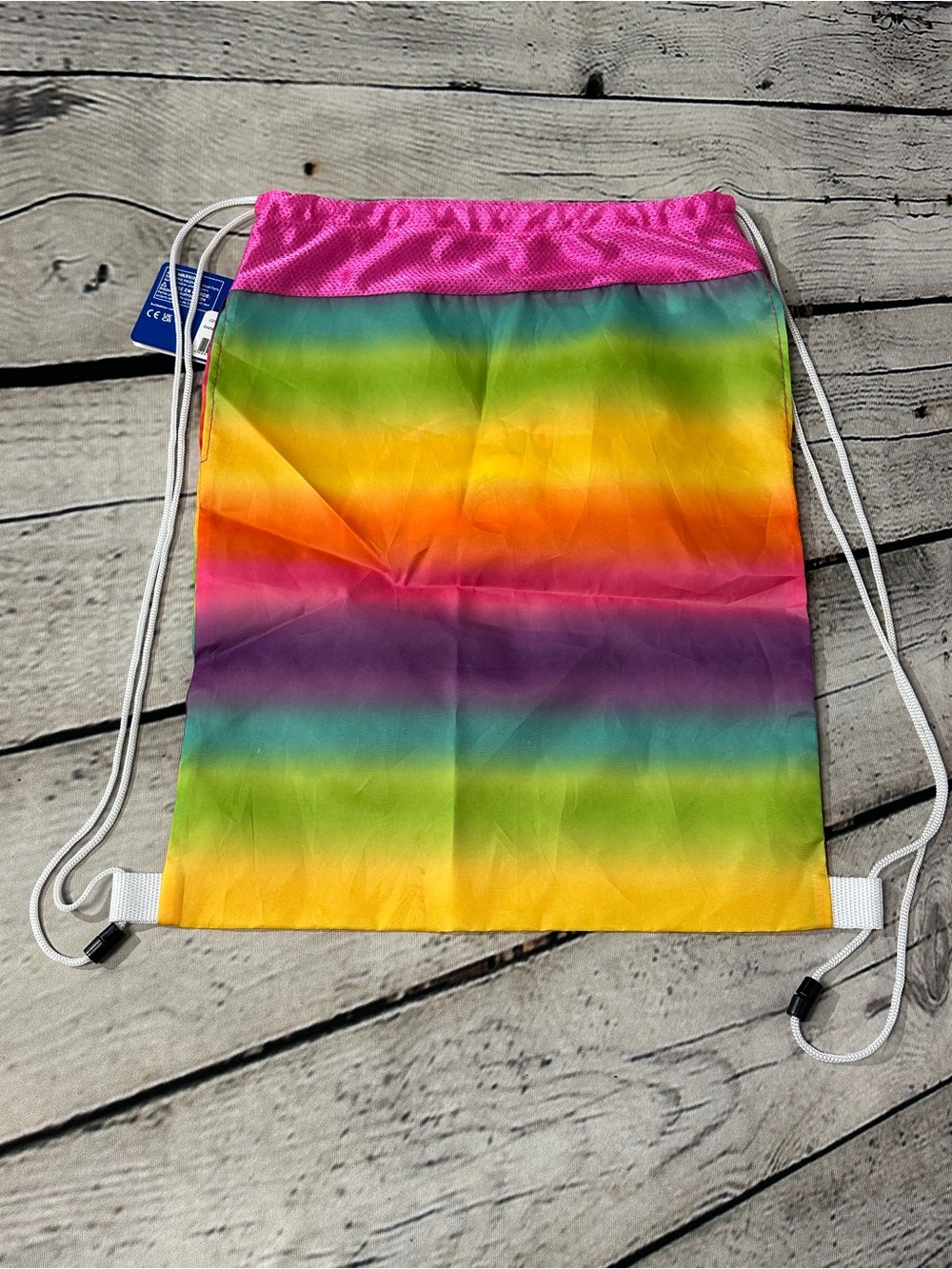 Build-A-Bear Rainbow Drawstring Kids Backpack - Picture 4 of 6